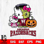 Arkansas Razorbacks Hello Kitty Horror 10 Svg Eps Dxf Png File, Digital Download