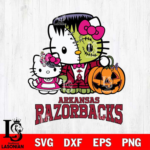 Arkansas Razorbacks Hello Kitty Horror 10 Svg Eps Dxf Png File, Digital Download