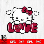 Arkansas Razorbacks Hello Kitty Love Svg Eps Dxf Png File, Digital Download, Instant Download