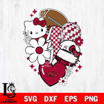 Arkansas Razorbacks Hello Kitty NCAA 2 Svg Eps Dxf Png File, Digital Download, Instant Download