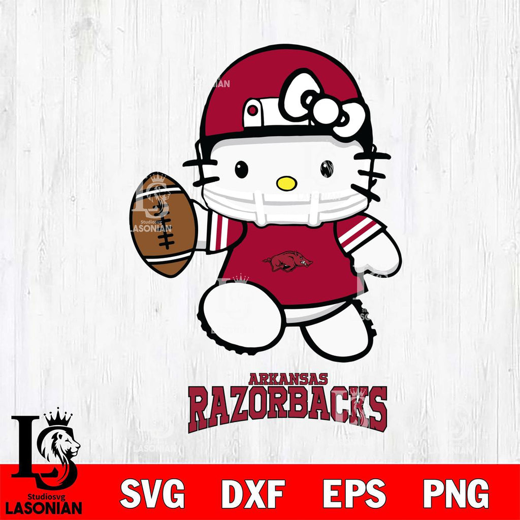 Arkansas Razorbacks Hello Kitty NCAA 4 – lasoniansvg