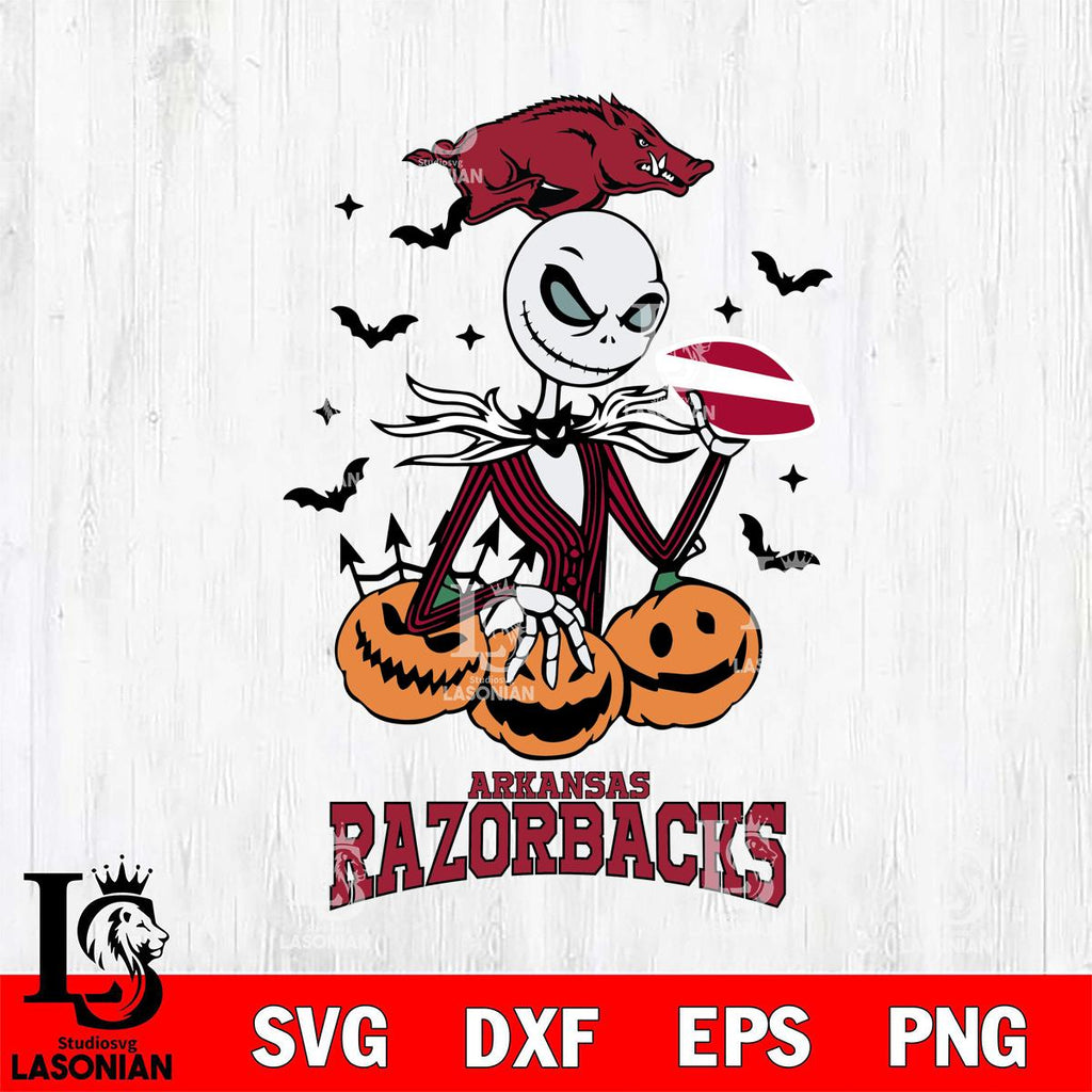 Halloween Razorbacks Arkansas Razorbacks Jack Skellington 2 halloween – lasoniansvg