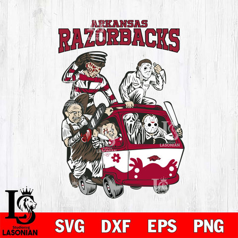 Arkansas Razorbacks Jason Voorhees Horror 10 Svg Eps Dxf Png File, NCAA svg, Digital Download, Instant Download