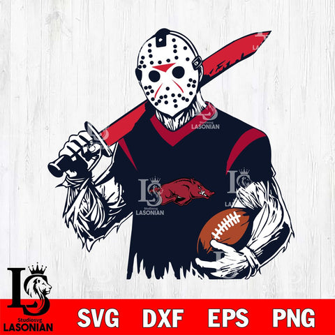 Arkansas Razorbacks Jason Voorhees Horror Halloween 2 Svg Eps Dxf Png File, NCAA svg, Digital Download, Instant Download