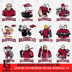 Arkansas Razorbacks Jason Voorhees NCAA Bundle 12 SVG Svg Eps Dxf Png File, Digital Download
