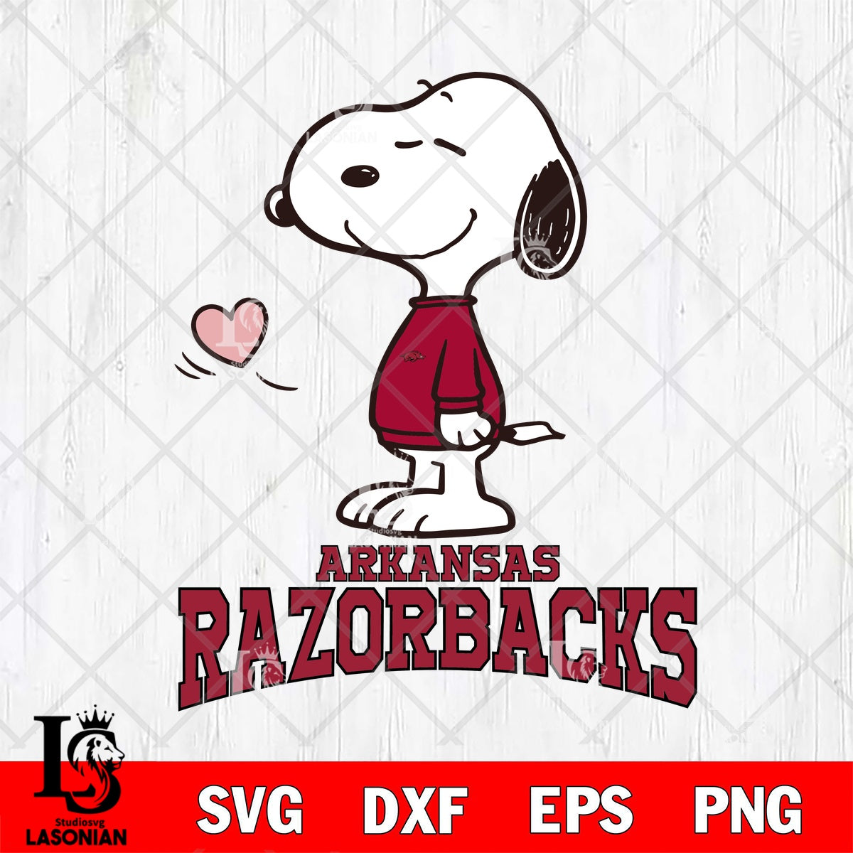 Arkansas Razorbacks Love Snoopy Valentine File cut , Criucut ...