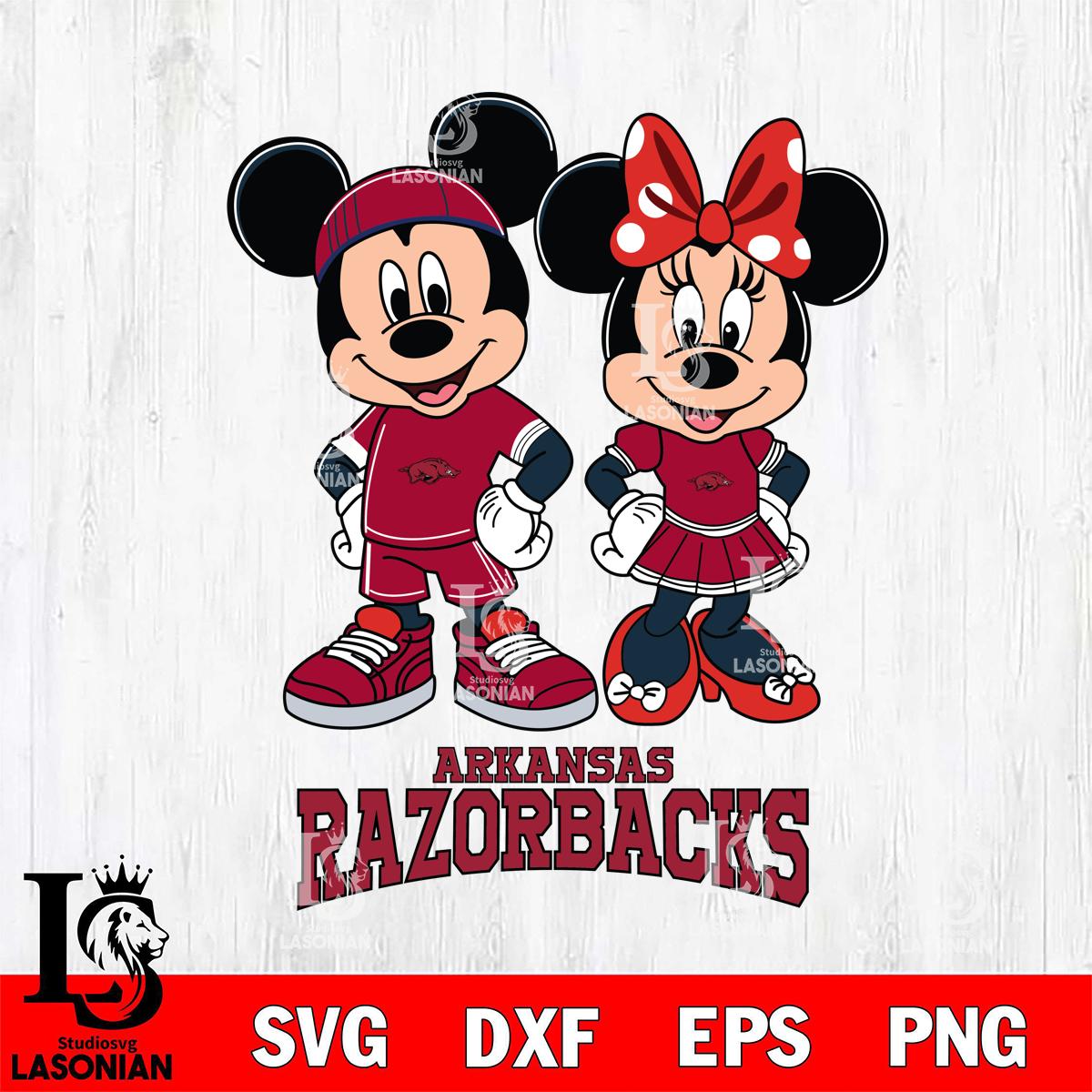 Arkansas Razorbacks Mickey And Minnie Rugby – lasoniansvg