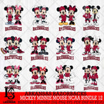 Arkansas Razorbacks Mickey Minnie Mouse NCAA Bundle 12 Svg Eps Dxf Png File, Bundle NCAA svg , File Cut , Digital Download , Instant Download, Cut Svg Files