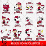 Arkansas Razorbacks Peanuts Snoopy Player NCAA Bundle 12 SVG DXF EPS PNG FILE,Snoopy File Cut, bundle NCAA Digital Download,Instant Download, Silhouette
