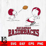Arkansas Razorbacks Peanuts play football SVG DXF EPS PNG FILE,Snoopy File Cut, NCAA Digital Download,Instant Download,Christmas Silhouette