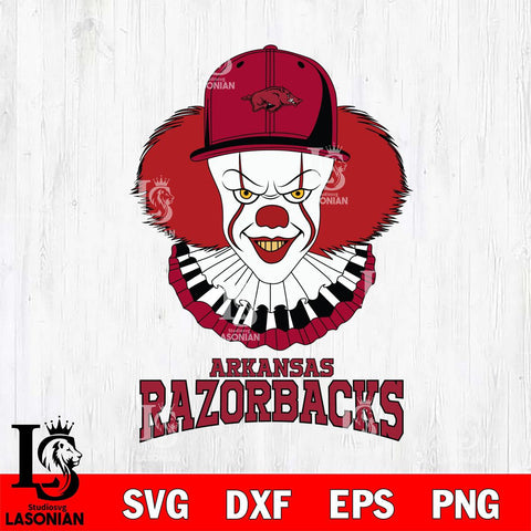 Arkansas Razorbacks Pennywise Horror Sport 4 Svg Eps Dxf Png File, Digital Download