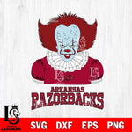 Arkansas Razorbacks Pennywise Horror Sport 5 Svg Eps Dxf Png File, Digital Download