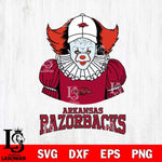 Arkansas Razorbacks Pennywise Horror Sport 7 Svg Eps Dxf Png File, Digital Download