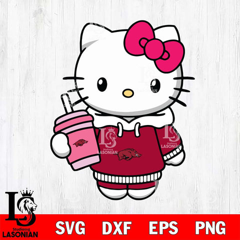 Arkansas Razorbacks Pretty Hello Kitty Svg Eps Dxf Png File, Digital Download, Instant Download