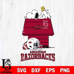 Arkansas Razorbacks Snoopy Chill Football SVG DXF EPS PNG FILE,Snoopy File Cut, NCAA Digital Download,Instant Download,Christmas Silhouette