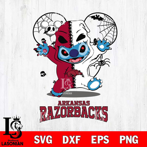 Arkansas Razorbacks Stitch Horror Halloween 2 Svg Eps Dxf Png File, Digital Download, Instant Download