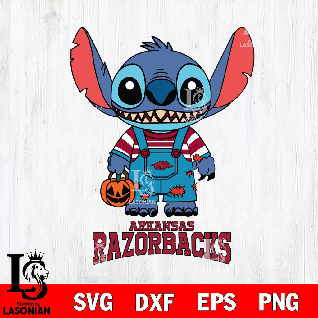 Arkansas Razorbacks Stitch Horror Halloween – lasoniansvg