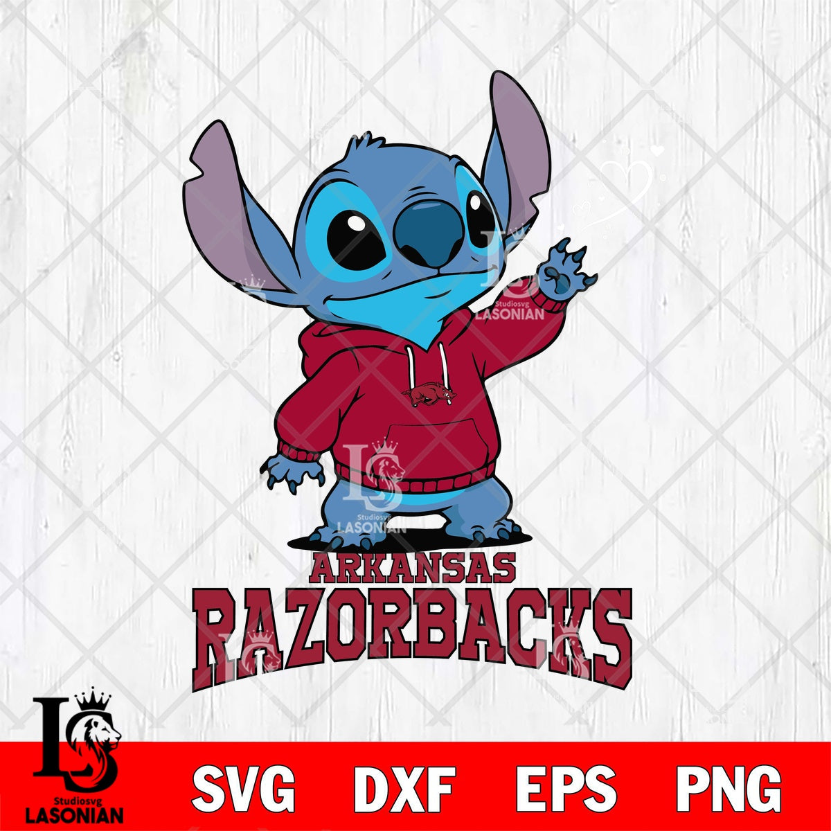 Arkansas Razorbacks Stitch Magic Heart File cut , Football Criucut ...