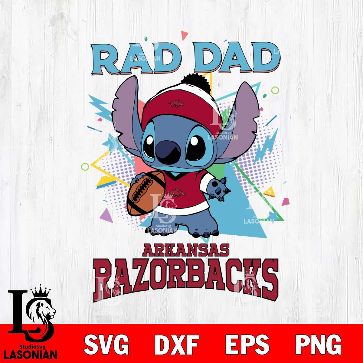 Arkansas Razorbacks Stitch Rad Dad – lasoniansvg