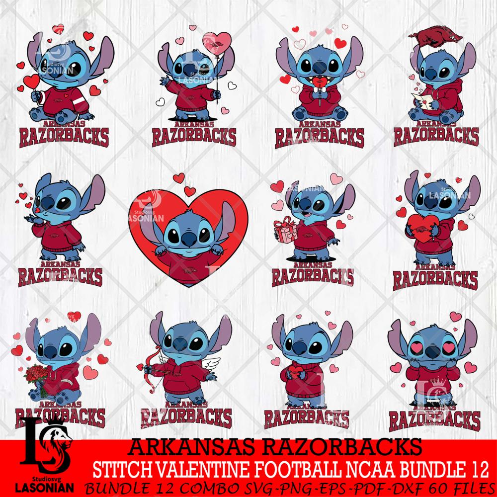 Arkansas Razorbacks Stitch Valentine NCAA Bundle Digital Download, NCAA ...