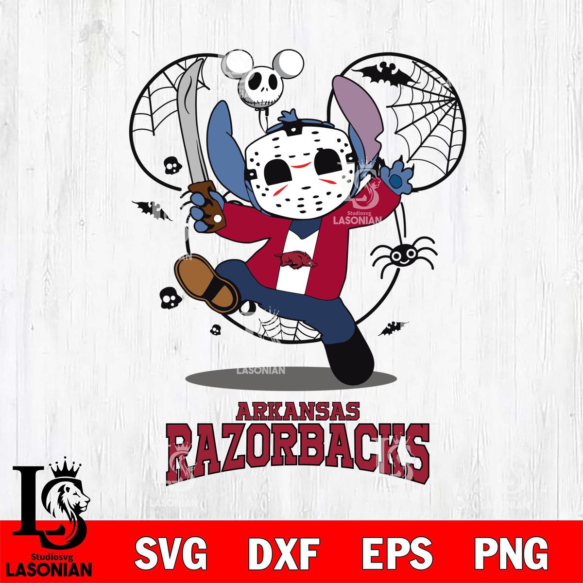 Halloween Razorbacks Arkansas Razorbacks Stitch jason voorhees Halloween – lasoniansvg