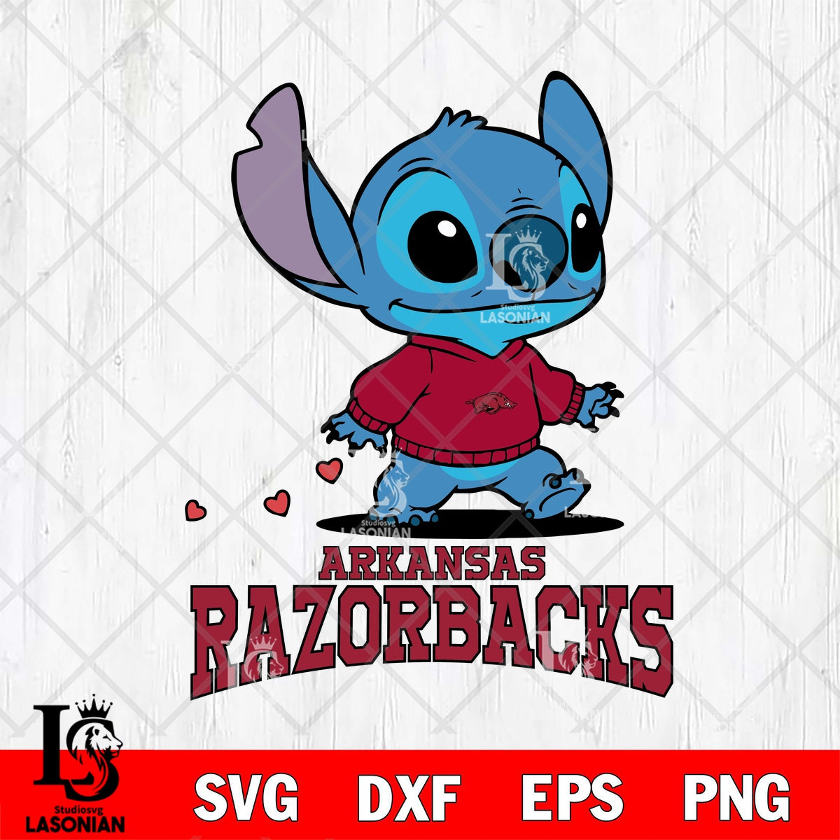 Arkansas Razorbacks Stitch walking cartoon File cut , Football Criucut ...