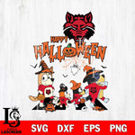 Arkansas State Red Wolves Bluey Halloween Family Svg Eps Dxf Png File, Digital Download, Instant Download