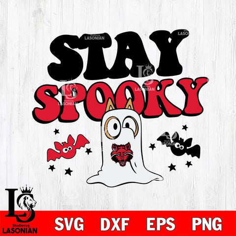 Arkansas State Red Wolves Bluey Halloween Stay Spooky Svg Eps Dxf Png File, Digital Download, Instant Download