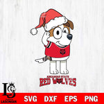 Arkansas State Red Wolves Christmas Bluey Jack Sport Cut Files,Bluey Cricut,Christmas Svg , Bluey svg , Digital Download, dxf eps png pdf file