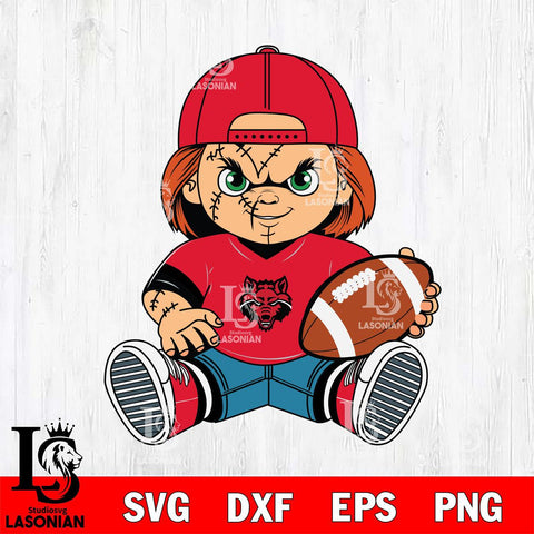 Arkansas State Red Wolves Chucky Horror 3 Svg Eps Dxf Png File, NCAA svg, Digital Download, Instant Download
