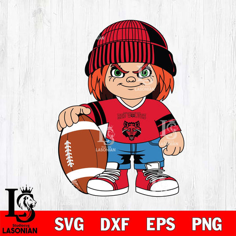 Arkansas State Red Wolves Chucky Horror 4 Svg Eps Dxf Png File, NCAA svg, Digital Download, Instant Download