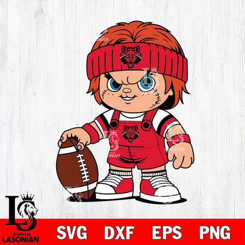 Arkansas State Red Wolves Chucky Horror 5 Svg Eps Dxf Png File, NCAA svg, Digital Download, Instant Download