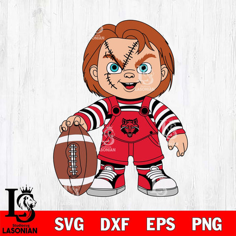 Arkansas State Red Wolves Chucky Horror 7 Svg Eps Dxf Png File, NCAA svg, Digital Download, Instant Download