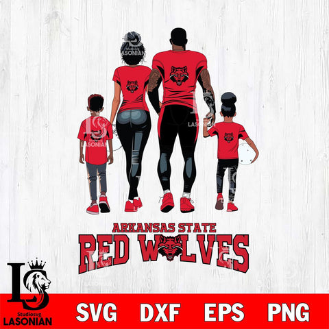Arkansas State Red Wolves Family Love Rugby SVG DXF EPS PNG FILE,NCAA SVG, Father day Digital Download,Instant Download, Silhouette