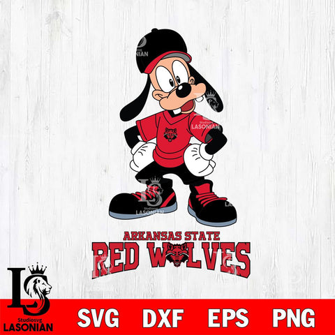 Arkansas State Red Wolves Goofy Sport SVG DXF EPS PNG FILE,NCAA svg ,Football Digital Download,Instant Download, Silhouette