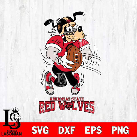 Arkansas State Red Wolves Goofy Sport Football SVG DXF EPS PNG FILE,NCAA svg ,Football Digital Download,Instant Download, Silhouette
