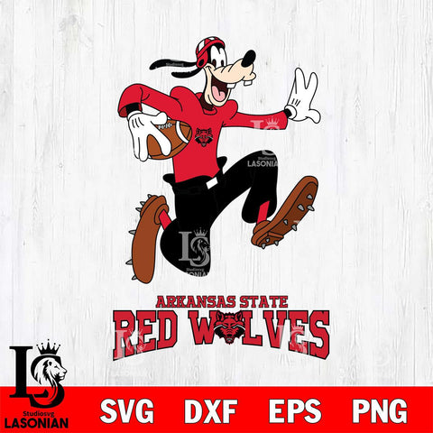 Arkansas State Red Wolves Goofy rugby Sport SVG DXF EPS PNG FILE,NCAA svg ,Football Digital Download,Instant Download, Silhouette