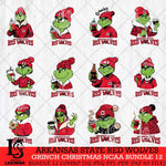 Arkansas State Red Wolves Grinch Christmas NCAA Bundle 12 Svg Eps Dxf Png File,Cricut files, Digital Download, Instant Download