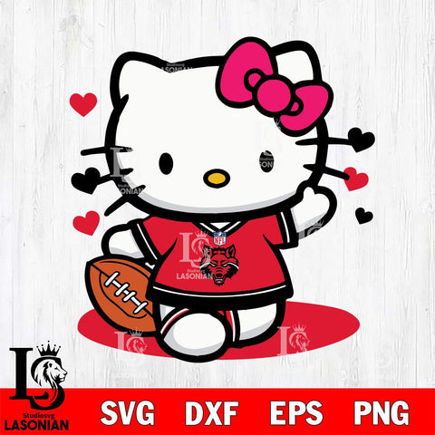 Arkansas State Red Wolves Hello Kitty sport 10 Svg Eps Dxf Png File, NCAA svg, Digital Download, Instant Download