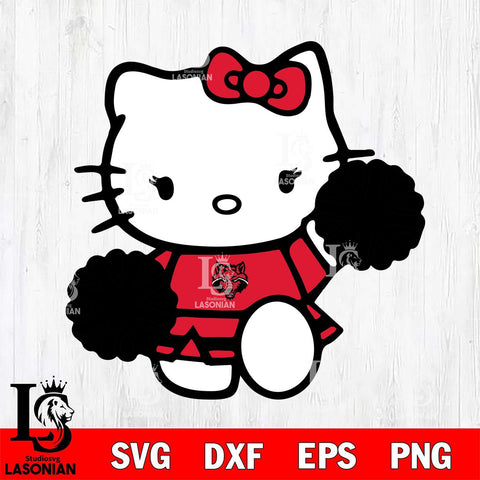 Arkansas State Red Wolves Hello Kitty sport 4 Svg Eps Dxf Png File, NCAA svg, Digital Download, Instant Download