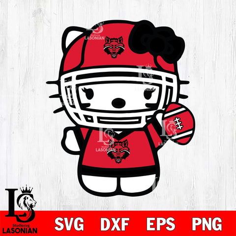 Arkansas State Red Wolves Hello Kitty sport 6 Svg Eps Dxf Png File, NCAA svg, Digital Download, Instant Download