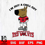 Arkansas State Red Wolves I'm Just A Chill Guy Football Svg Eps Dxf Png File,NCAA Svg Files,Chill Guy svg ,Digital Download ,Instant Download, Cricut File