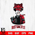 Arkansas State Red Wolves Jason Voorhees 10 Svg Eps Dxf Png File, Digital Download