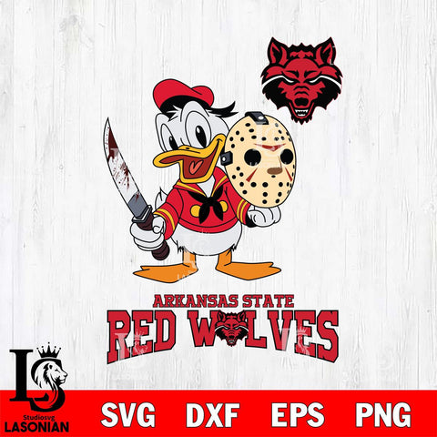 Arkansas State Red Wolves Jason Voorhees 12 Svg Eps Dxf Png File, Digital Download