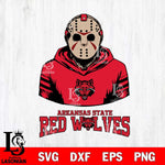 Arkansas State Red Wolves Jason Voorhees 4 Svg Eps Dxf Png File, Digital Download