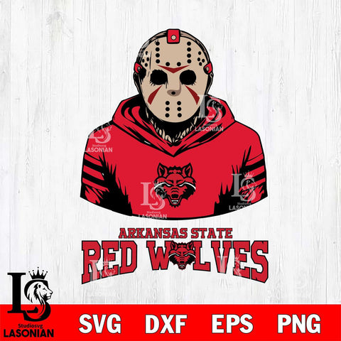Arkansas State Red Wolves Jason Voorhees 4 Svg Eps Dxf Png File, Digital Download