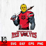 Arkansas State Red Wolves Jason Voorhees 7 Svg Eps Dxf Png File, Digital Download