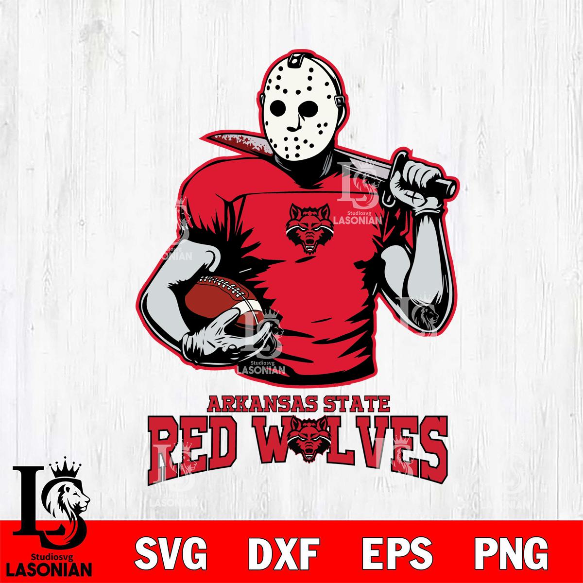 Arkansas State Red Wolves Jason Voorhees 9 – lasoniansvg