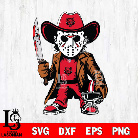 Arkansas State Red Wolves Jason Voorhees Horror Svg Eps Dxf Png File, NCAA svg, Digital Download, Instant Download
