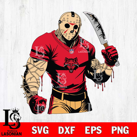 Arkansas State Red Wolves Jason Voorhees Horror 8 Svg Eps Dxf Png File, NCAA svg, Digital Download, Instant Download